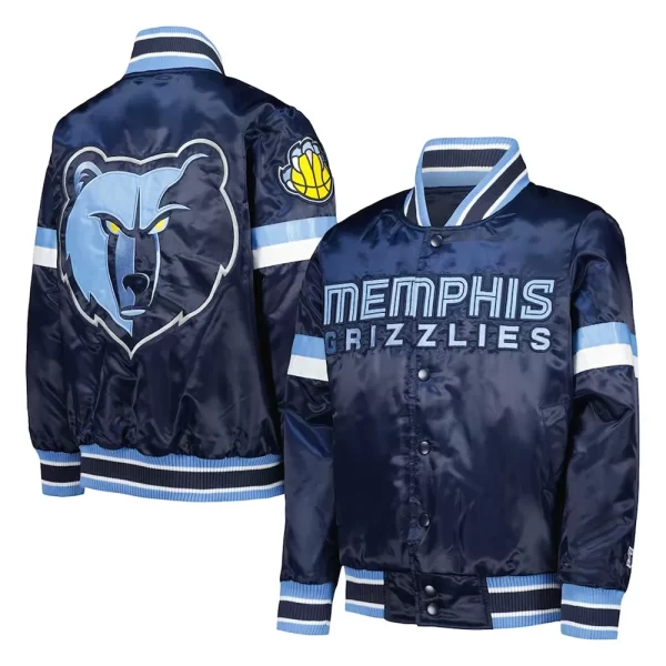 Memphis Grizzlies Home Game Navy Satin Jacket