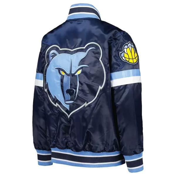 Memphis Grizzlies Home Game Varsity Satin Navy Jacket