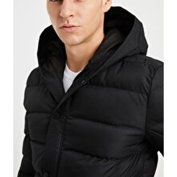 Men’s Black Bubble Hooded Jacket.