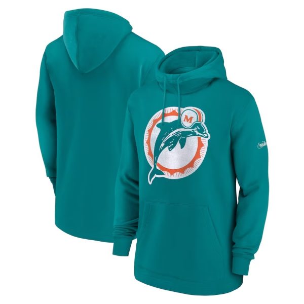 Men's Nike Aqua Miami Dolphins Classic Pullover Hoodie