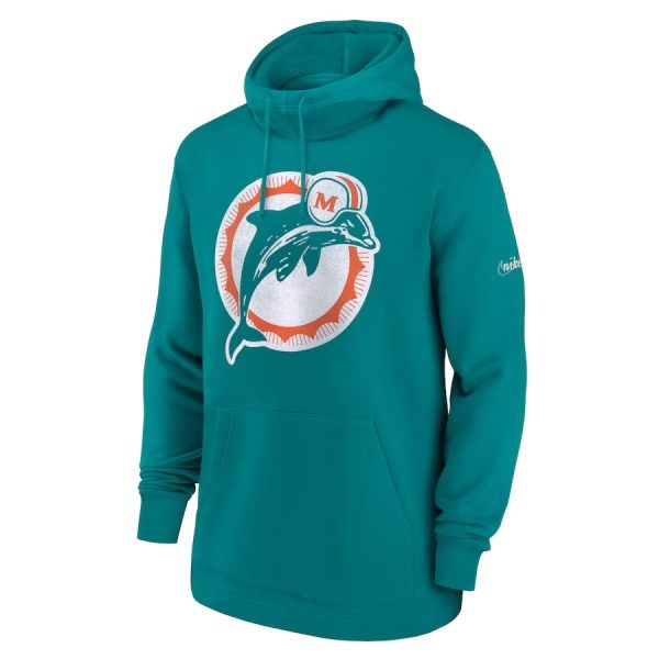 Men's Nike Miami Dolphins Classic Aqua Pullover Hoodie