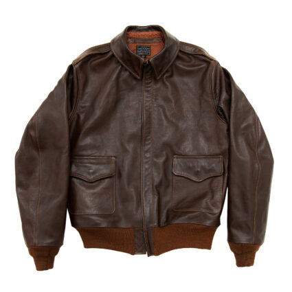 Men's Real Cowhide Brown Leather Jacket