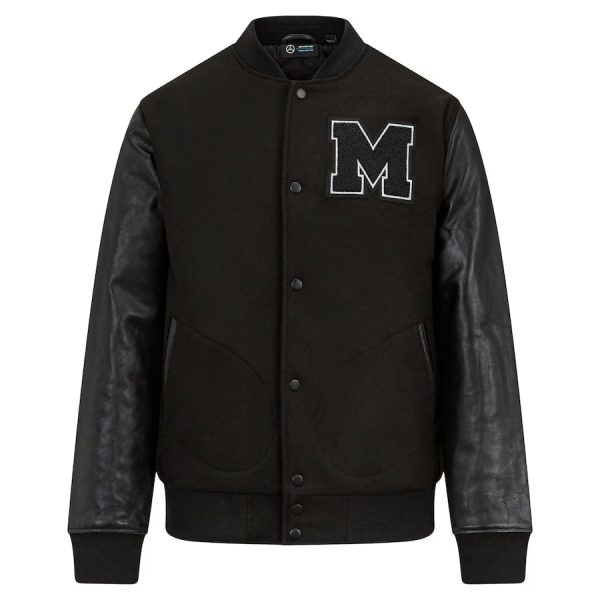 Mercedes AMG Petronas F1 Varsity Black Jacket