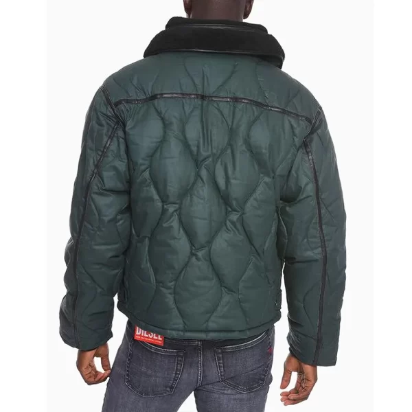 Miles Mckenna Goosebumps S01 James Quilted Puffer Gray Jacket