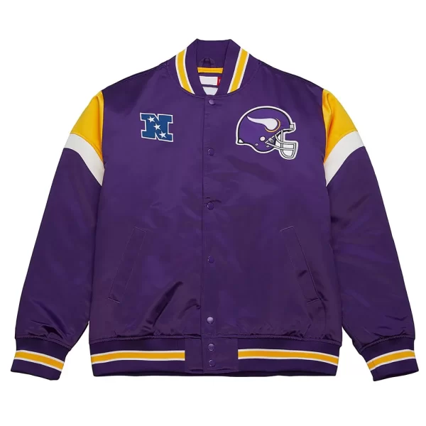 Minnesota Vikings Heavyweight Purple Satin Jacket