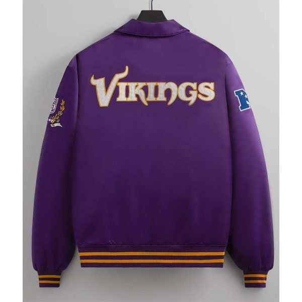 Minnesota Vikings Purple Bomber Cover Satin Jacket