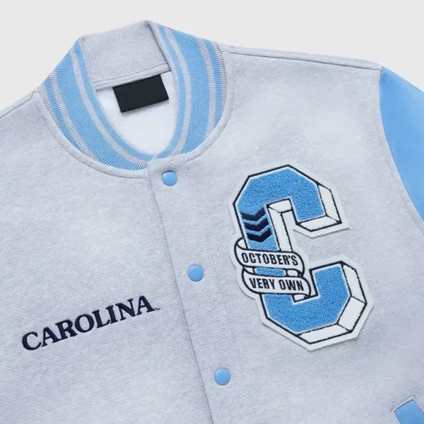 NCAA North Carolina Tar Heels OVO Varsity Fleece Gray and Royal Jackets