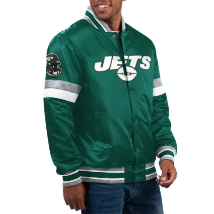 NY Jets Home Game Satin Green Jacket