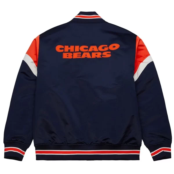 Navy Chicago Bears Heavyweight Satin Jacket