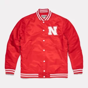 Nebraska Cornhuskers Satin Varsity Jacket