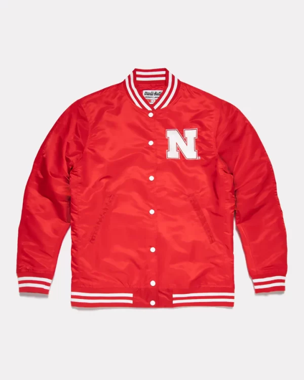 Nebraska Cornhuskers Satin Varsity Jacket