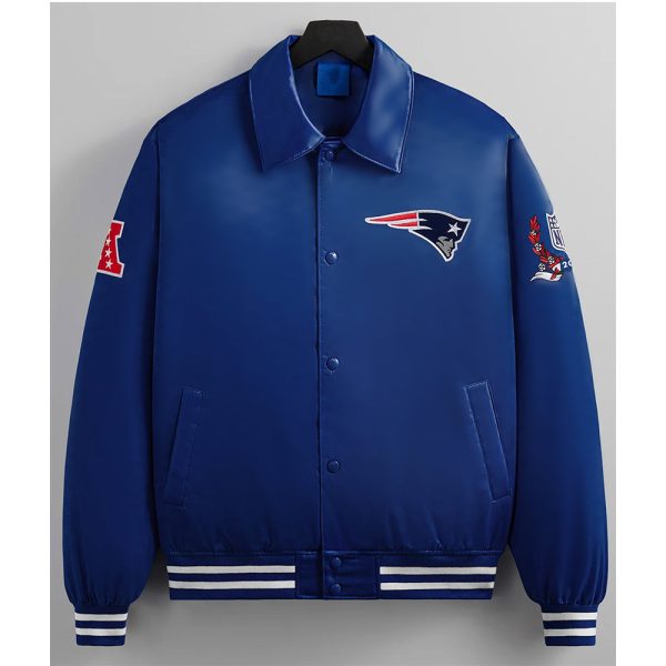 New England Patriots Action Bomber Satin Jacket