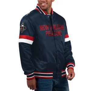 New Orleans Pelicans Home Game Navy Blue Jacket