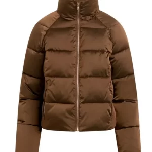 Only Murders in the Building Ashley Park Brown Puffer Jacket