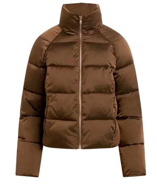 Only Murders in the Building Ashley Park Brown Puffer Jacket