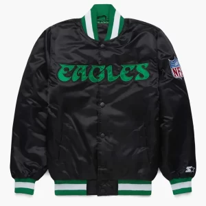 Philadelphia Eagles Blackout Satin Jacket