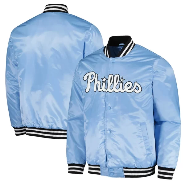 Philadelphia Phillies Cross Bronx Fashion Light Blue Jacket