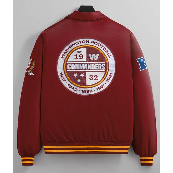 Prompt Washington Commanders Bomber Maroon Jacket