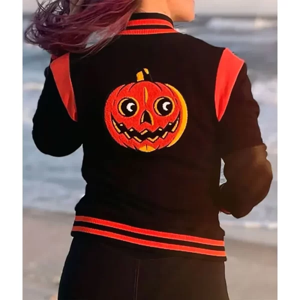 Pumpkin Queen Black Varsity Jacket