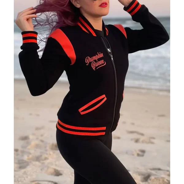 Pumpkin Queen Black Varsity Jackets