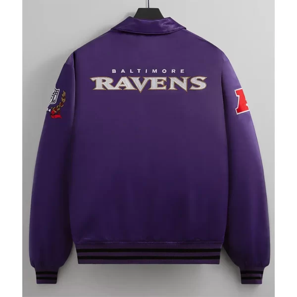 Purple Baltimore Ravens Traveler Bomber Satin Jacket