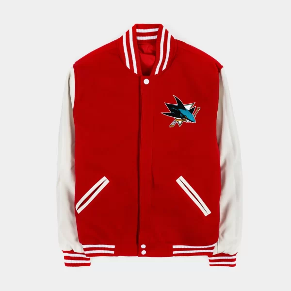 San Jose Sharks Reversible Letterman Wool Jacket