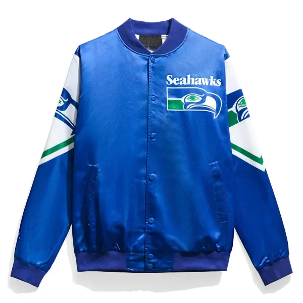 Seattle Seahawks Fanimation Varsity Satin Jacket