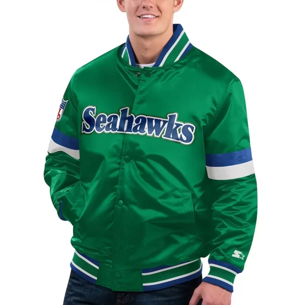 Seattle Seahawks Gridiron Classics Home Game Satin Green Jacket