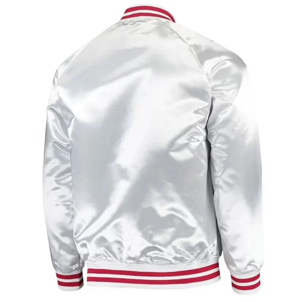 Shiny New York Giants White Satin Jacket