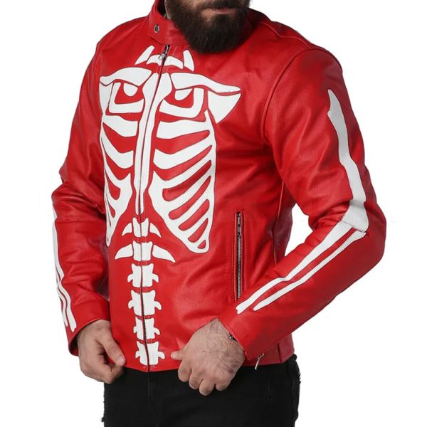 Skeleton Leather Red Jackets