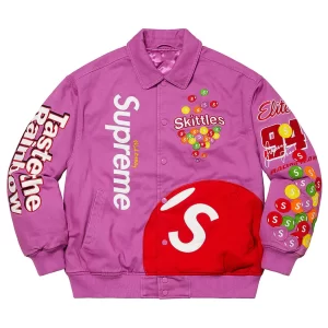 Skittle Supreme Pink Varsity Jacket