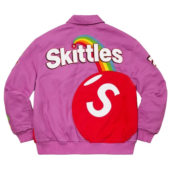 Skittle Supreme Varsity Cotton Pink Jacket