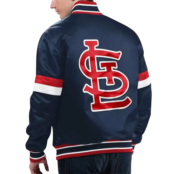 St. Louis Cardinals Home Game Varsity Satin Navy Jacket