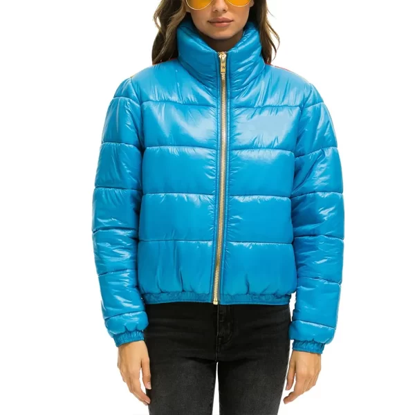 Sunburst Apres Glossy Puffer Full-Zip Jacket