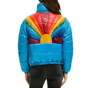 Sunburst Apres Glossy Puffer Zip Jacket