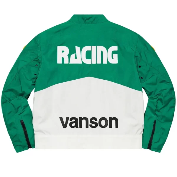 Supreme Vanson Racing Green Leather Jackets