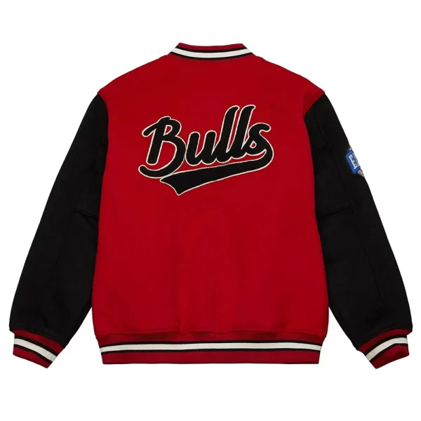 Team Legacy Chicago Bulls Red & Black Wool Varsity Jacket