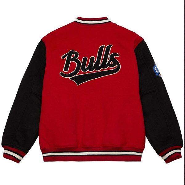 Team Legacy Chicago Bulls Varsity Red and Black Wool Jacket