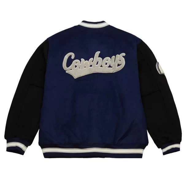 Team Legacy Dallas Cowboys Navy & Black Varsity Wool Jacket