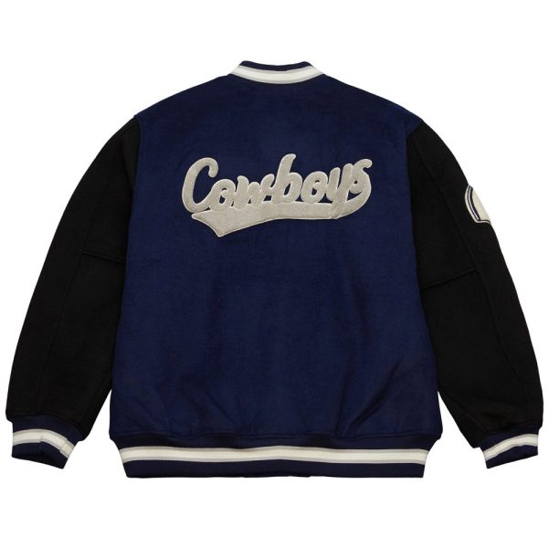 Team Legacy Dallas Cowboys Varsity Navy and Black Wool Jacket