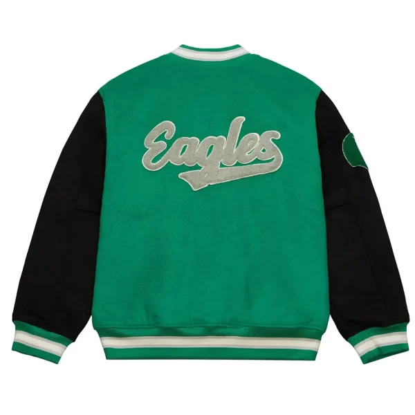 Team Legacy Philadelphia Eagles Varsity Green & Black Wool Jacket