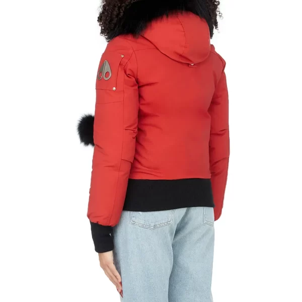 The Bachelorette S20 Charity Lawson Red Fur Hooded Jacket