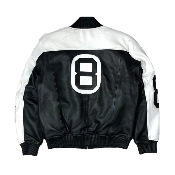 The Original 8 Ball Bomber Black and White Jacket