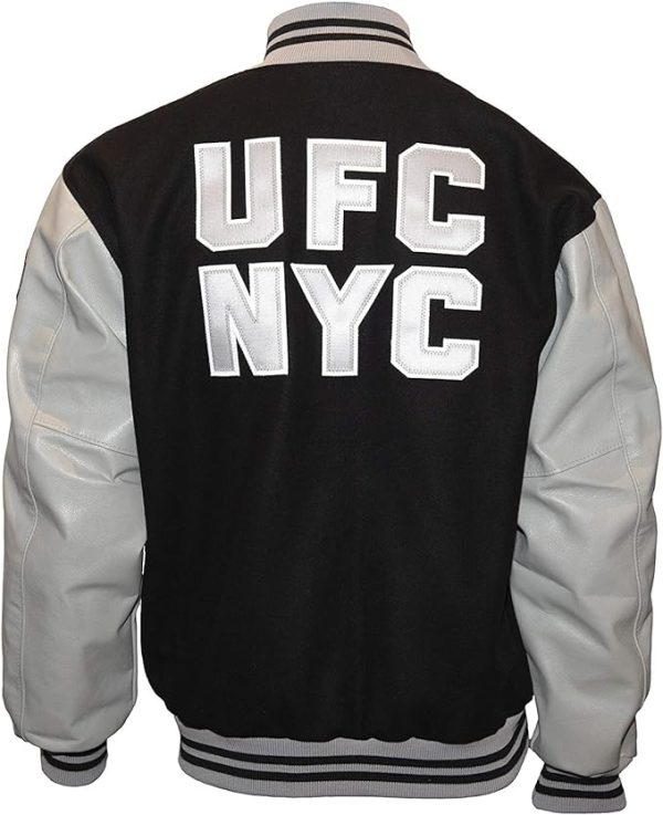 UFC Men's Letterman Black Jacket