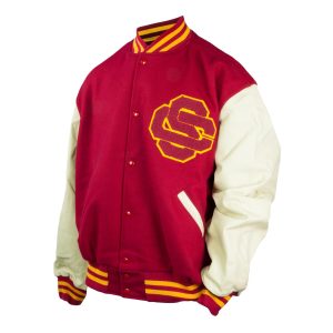 USC Trojans Men's Cardinal Baseball SC Interlock Letterman Jacket