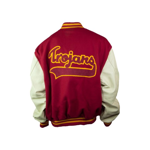 USC Trojans Men's Cardinal Baseball SC Interlock Letterman Jacket