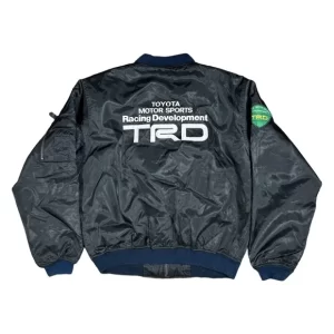 Vintage 90s Toyota TRD MA-1 Logo Bomber Black Racing Jacket