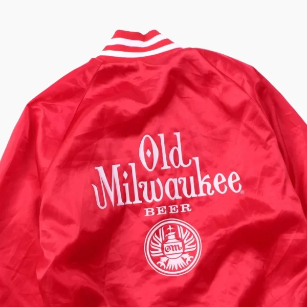 Vintage Old Milwaukee Beer Satin Bomber Jackets