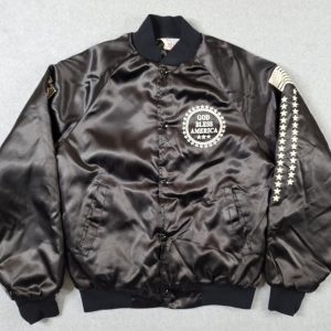 Vintage POW MIA Not Forgotten Prisoner Of War Satin Jacket