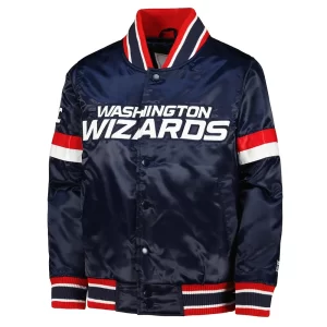 Washington Wizards Home Game Navy Blue Satin Jacket